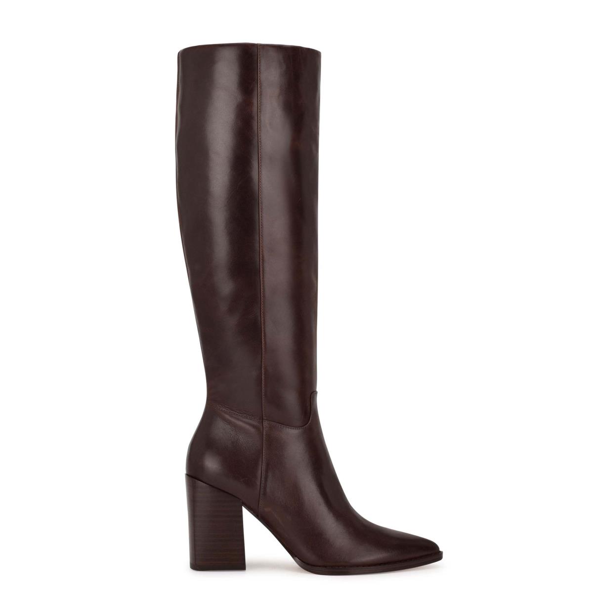 Nine West Brixe Heeled Boots Brown | ACXG94085