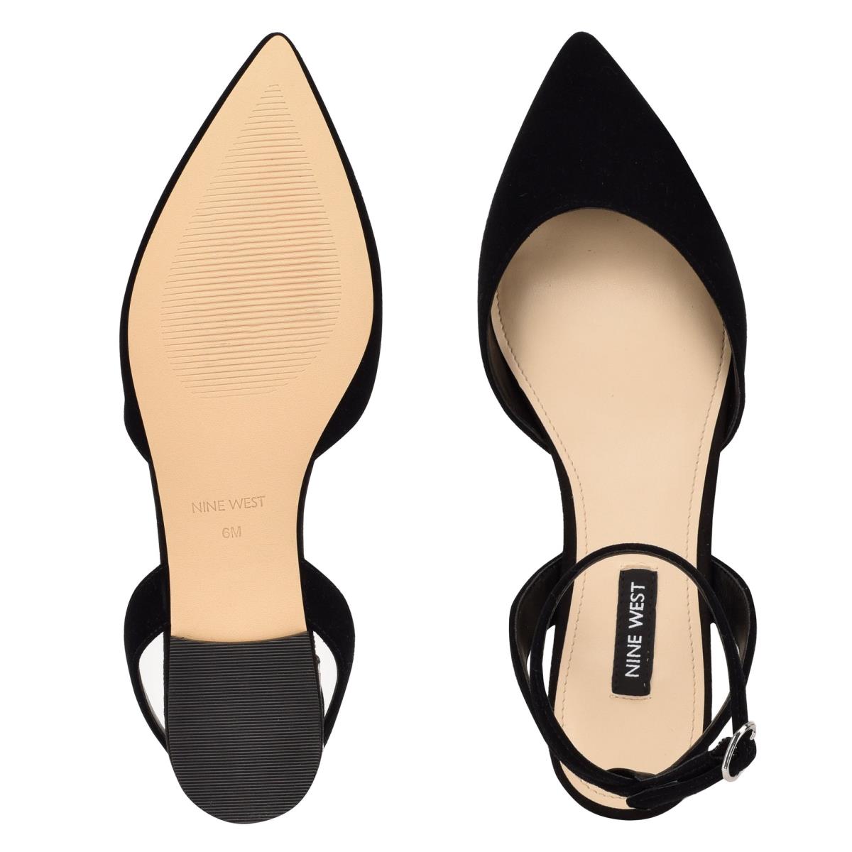 Nine West Briy Pointy Toe Ballet Flats Black | PLCY93218