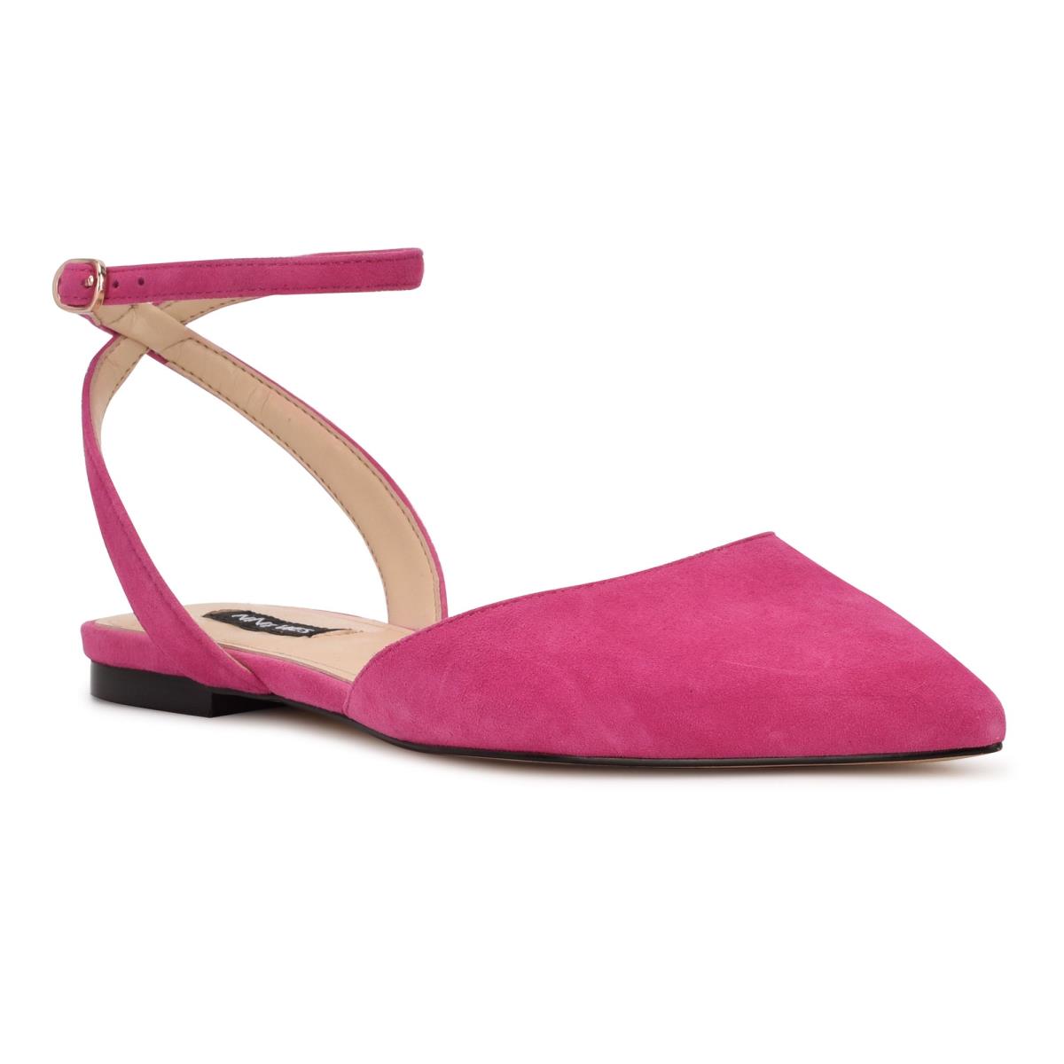 Nine West Briy Pointy Toe Ballet Flats Pink | JBOL84319