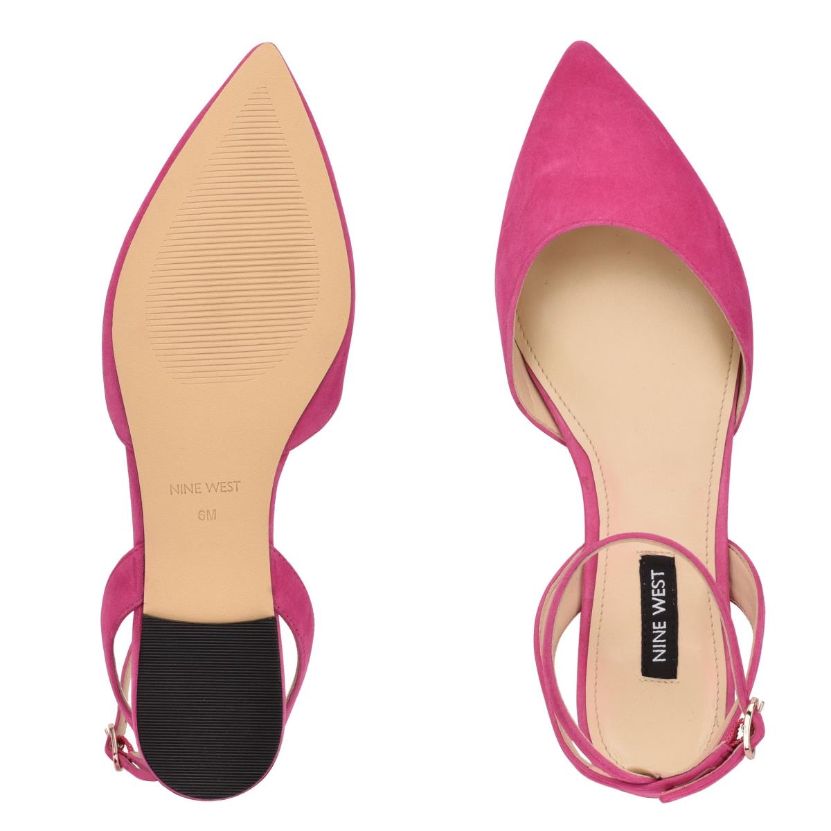 Nine West Briy Pointy Toe Ballet Flats Pink | JBOL84319