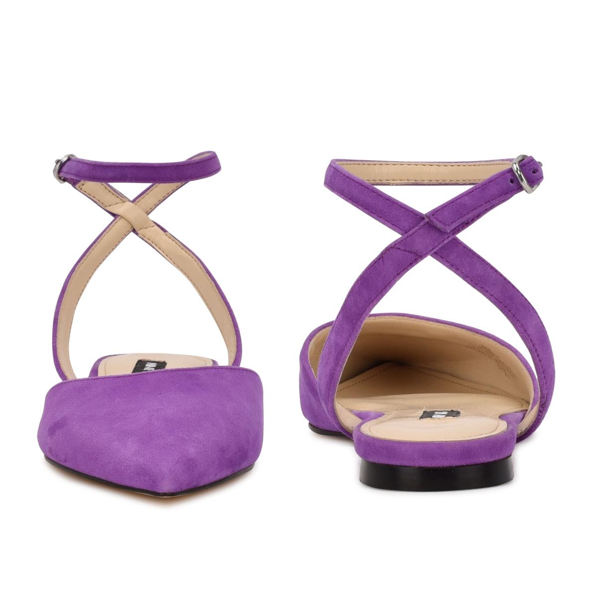 Nine West Briy Pointy Toe Ballet Flats Purple | OFIJ94610