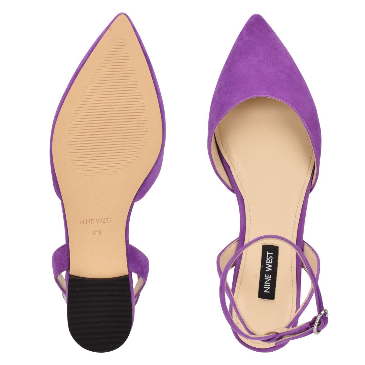 Nine West Briy Pointy Toe Ballet Flats Purple | OFIJ94610