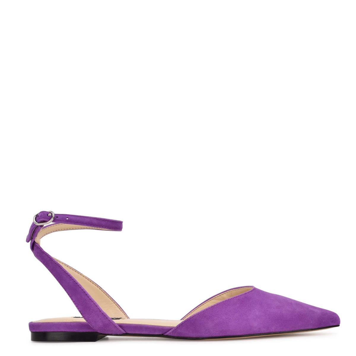 Nine West Briy Pointy Toe Ballet Flats Purple | OFIJ94610