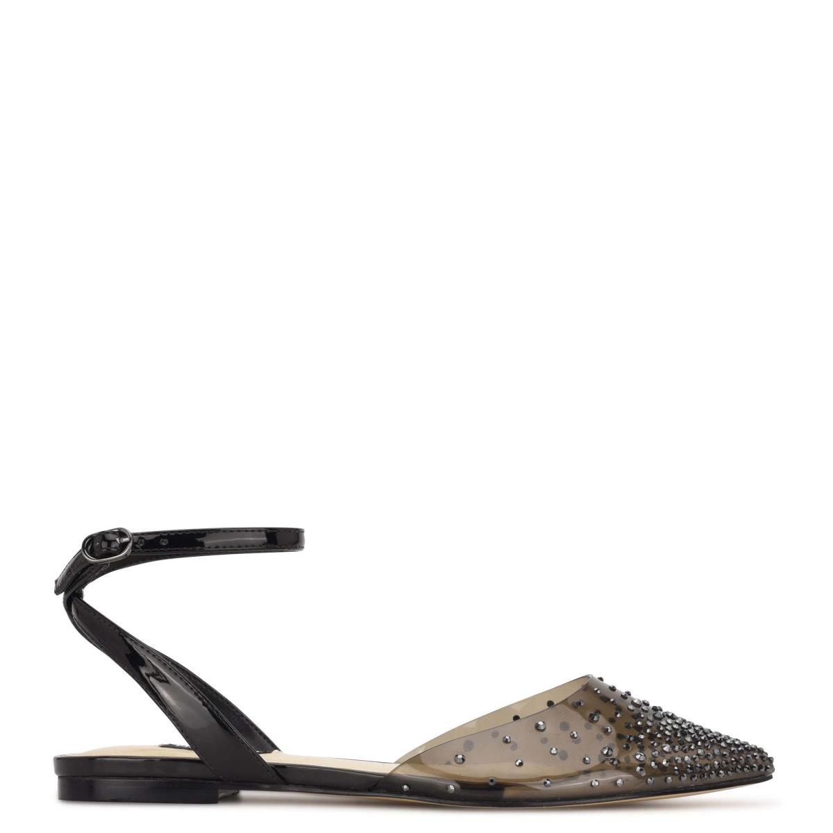 Nine West Briya Pointy Toe Ballet Flats Black | FQUY73650