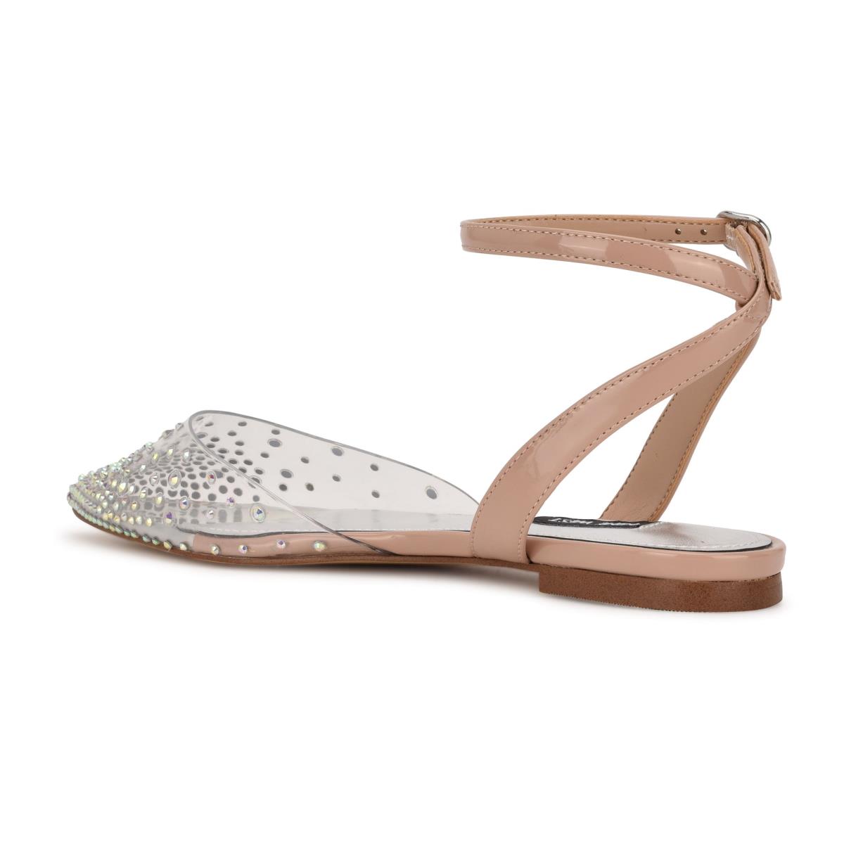 Nine West Briya Pointy Toe Ballet Flats Beige | YSOD71328