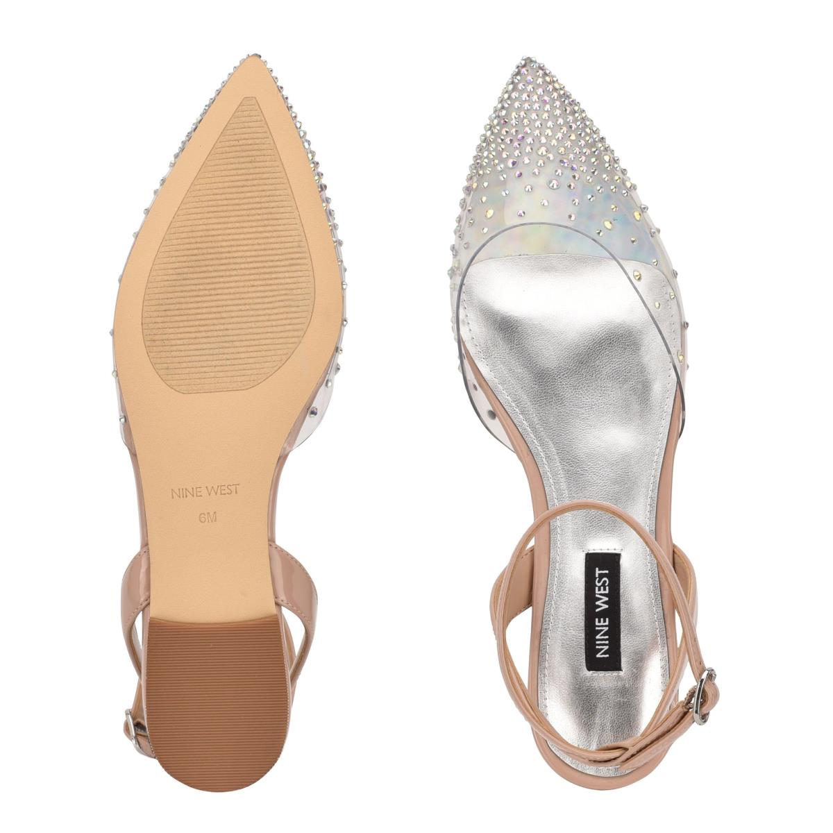 Nine West Briya Pointy Toe Ballet Flats Beige | YSOD71328