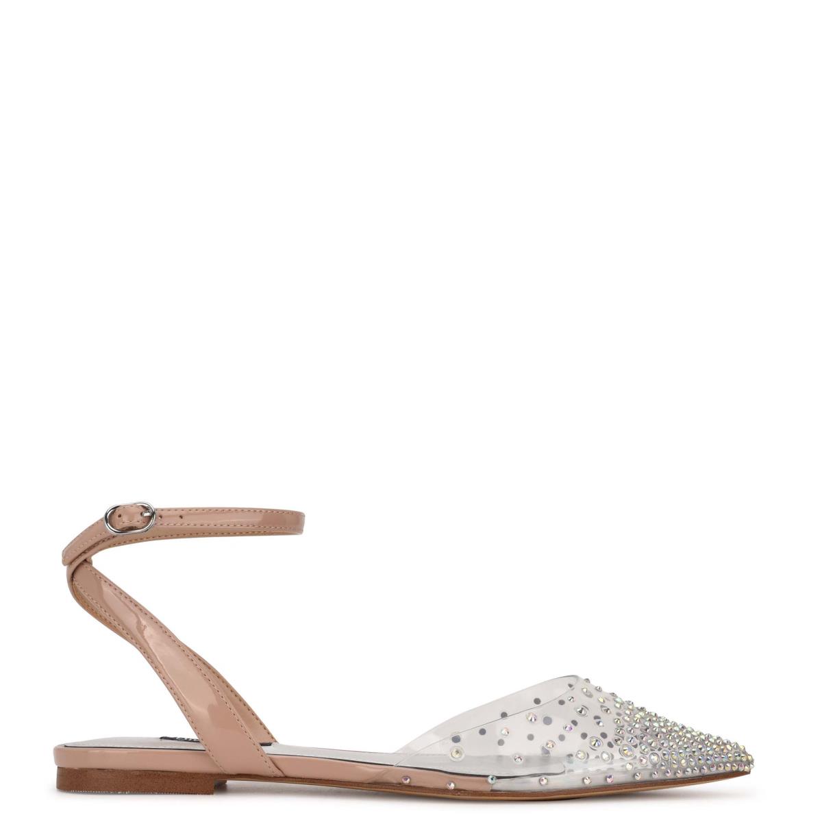 Nine West Briya Pointy Toe Ballet Flats Beige | YSOD71328