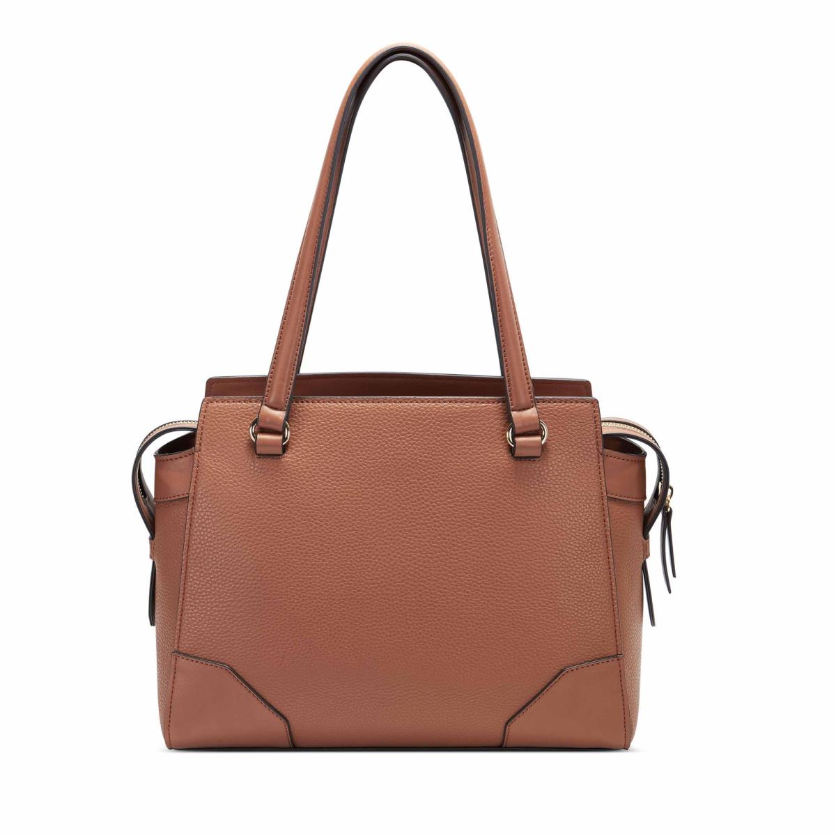 Nine West Brooklyn Jet Set Shldr Satchel Bags Brown | KXFL34152