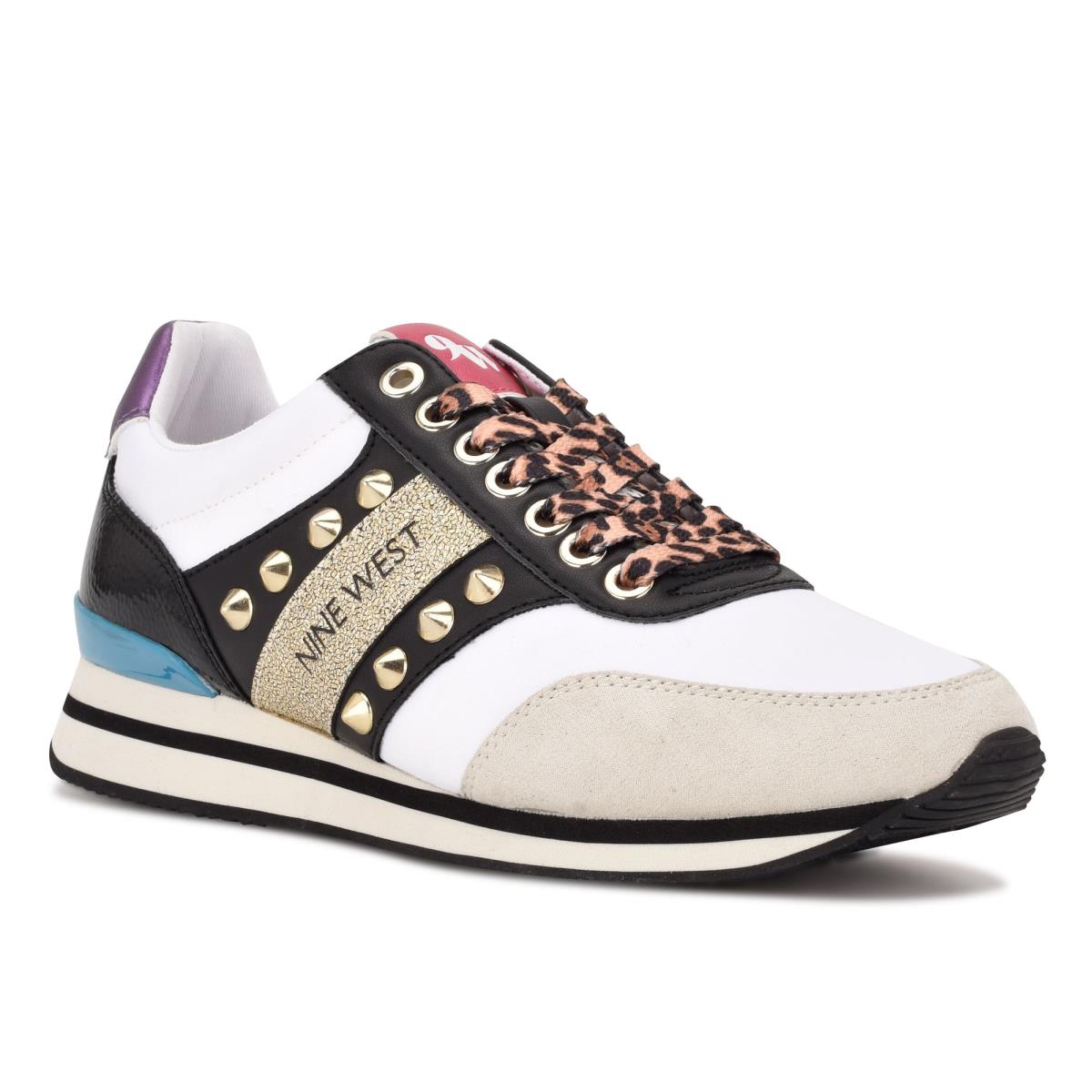 Nine West Bunnie Sneakers Sneakers Gold / White / Black | BXZN98217