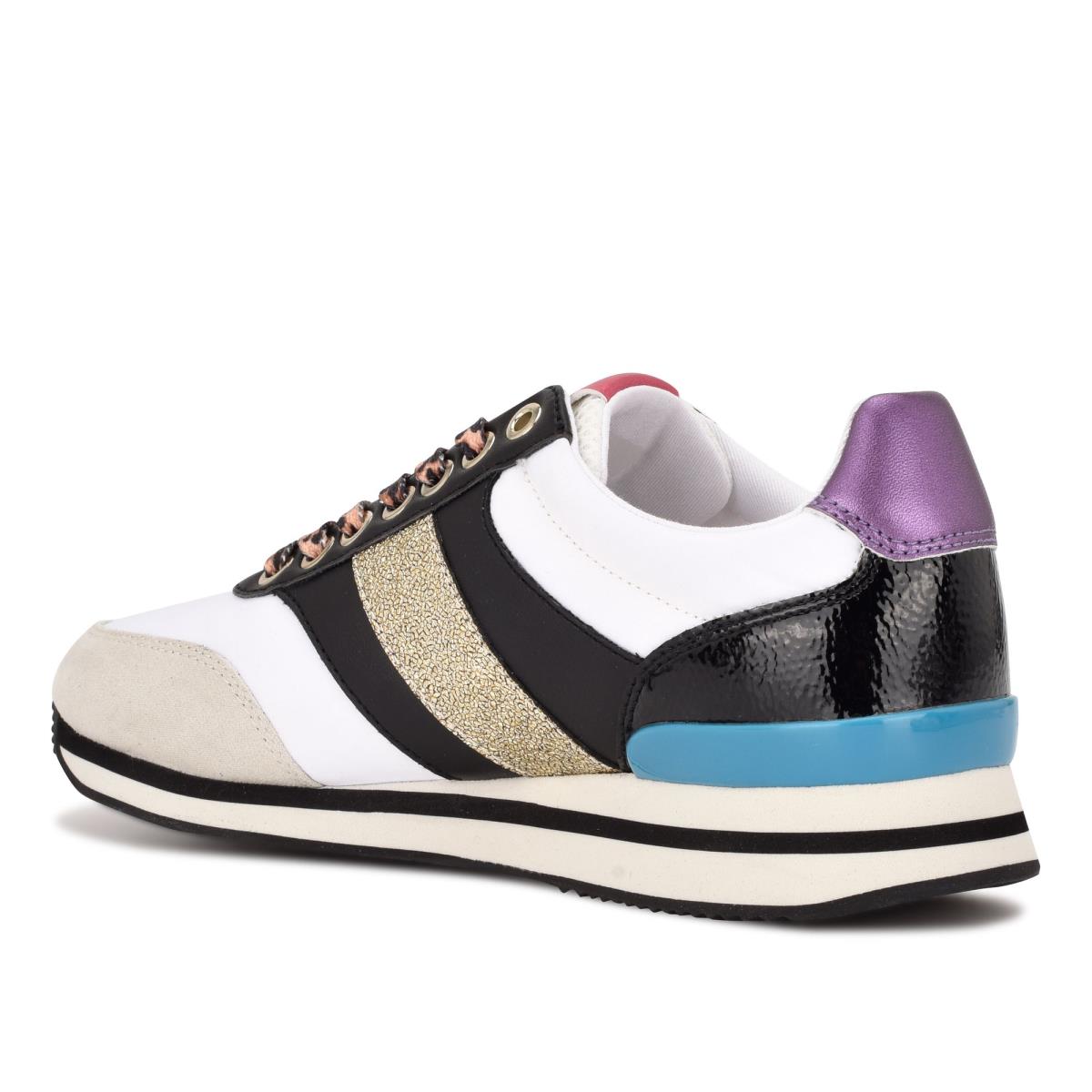 Nine West Bunnie Sneakers Sneakers Gold / White / Black | BXZN98217