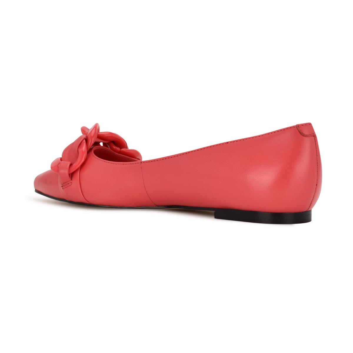 Nine West Buyme Pointy Toe Ballet Flats Coral | MQTX09752