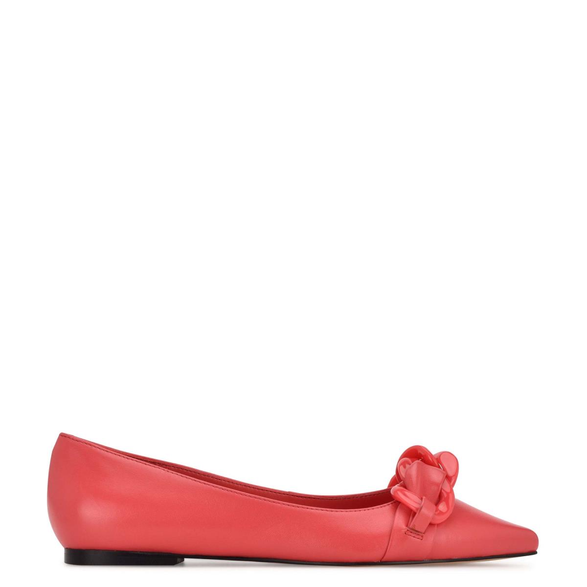 Nine West Buyme Pointy Toe Ballet Flats Coral | MQTX09752