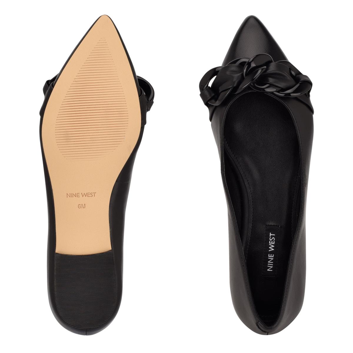 Nine West Buyme Pointy Toe Ballet Flats Black | MRKH82934