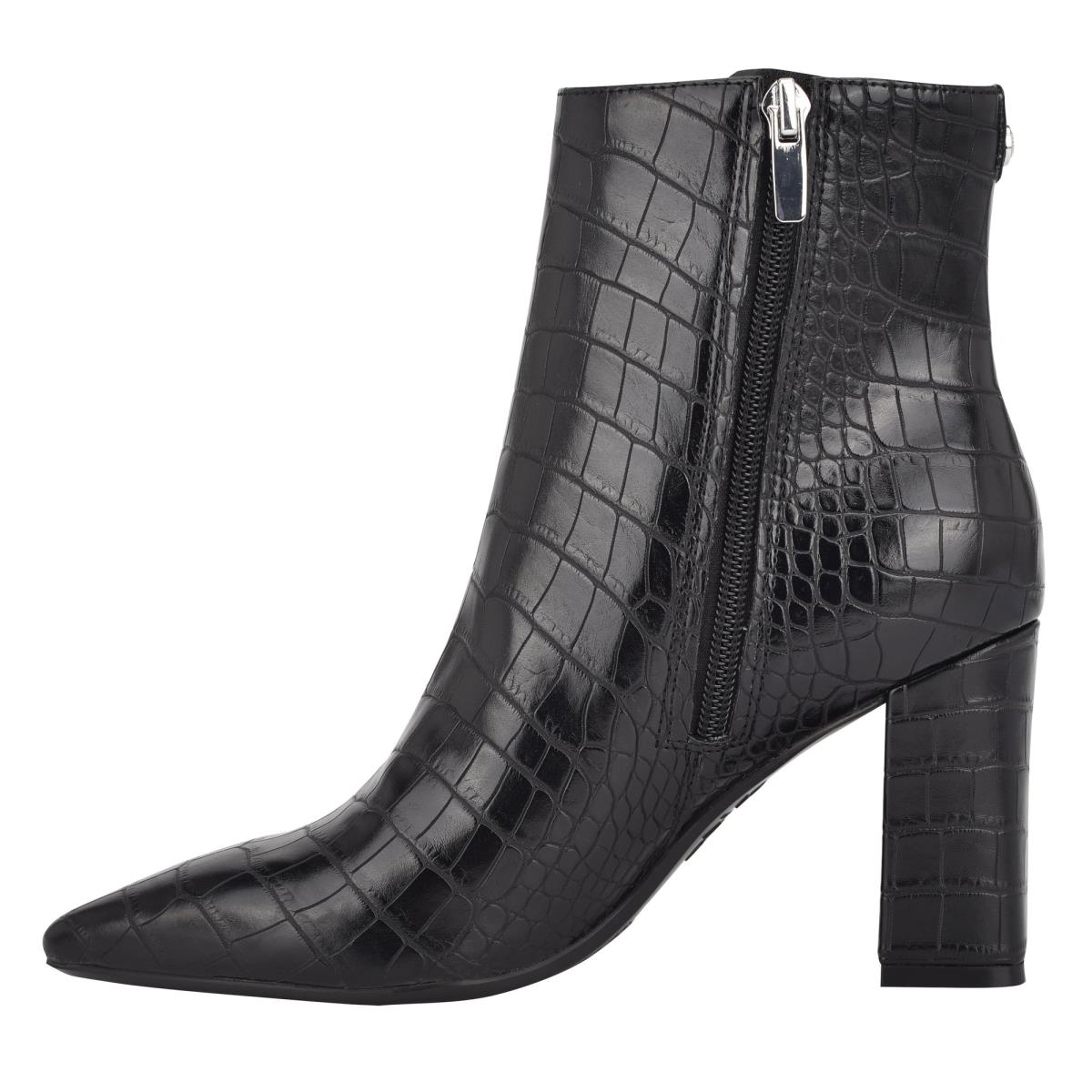 Nine West Cacey 9x9 Heeled Booties Black | KDVT42351