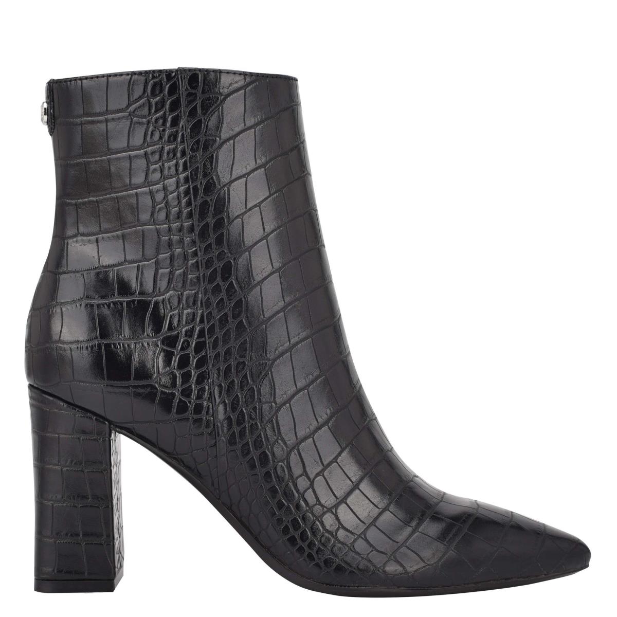 Nine West Cacey 9x9 Heeled Booties Black | KDVT42351