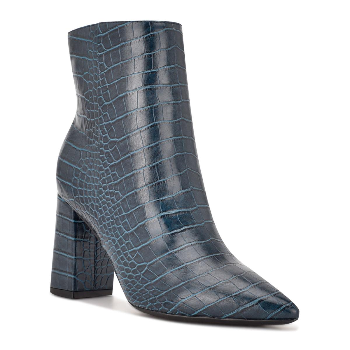 Nine West Cacey 9x9 Heeled Booties Turquoise | ALKY39054