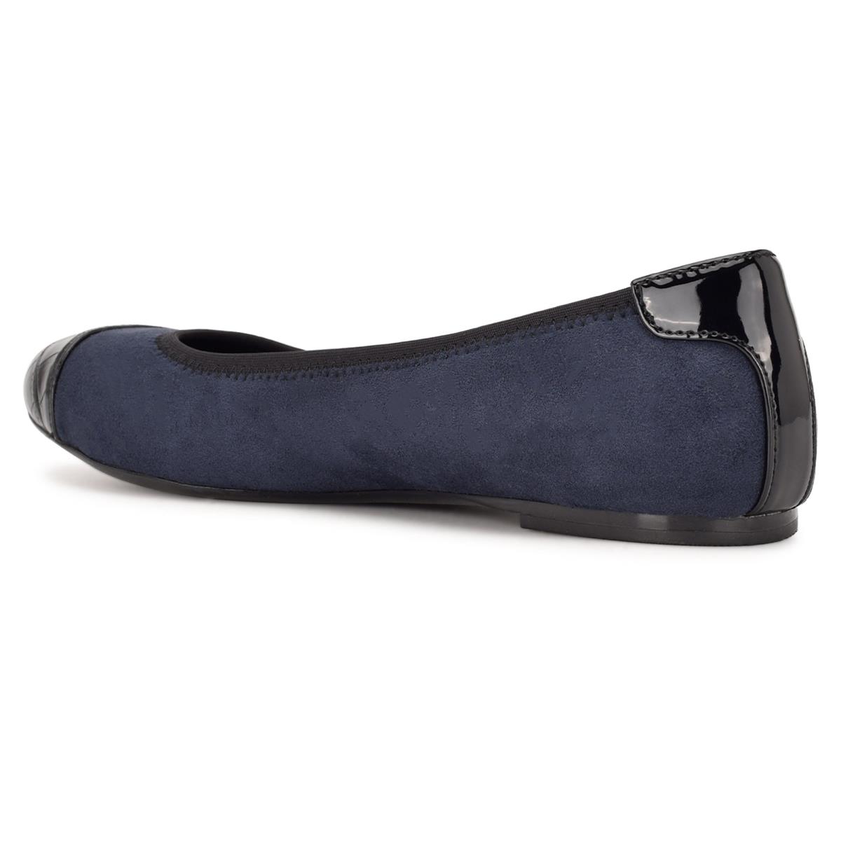 Nine West Capted Ballet Ballet Flats Navy | WFYX07546