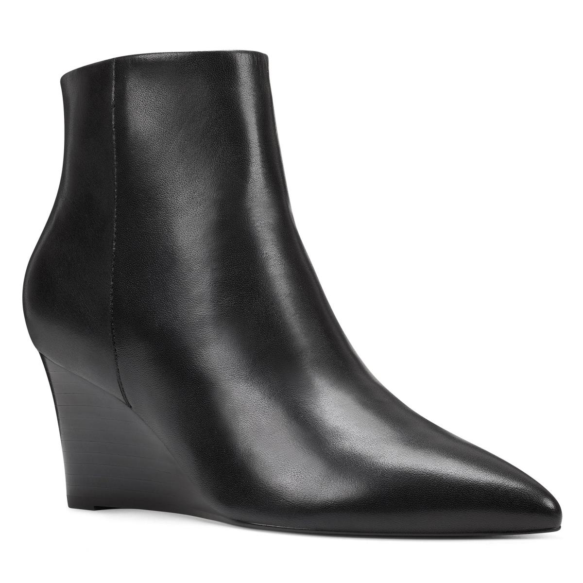 Nine West Carter Wedge Booties Black | ARBX41839