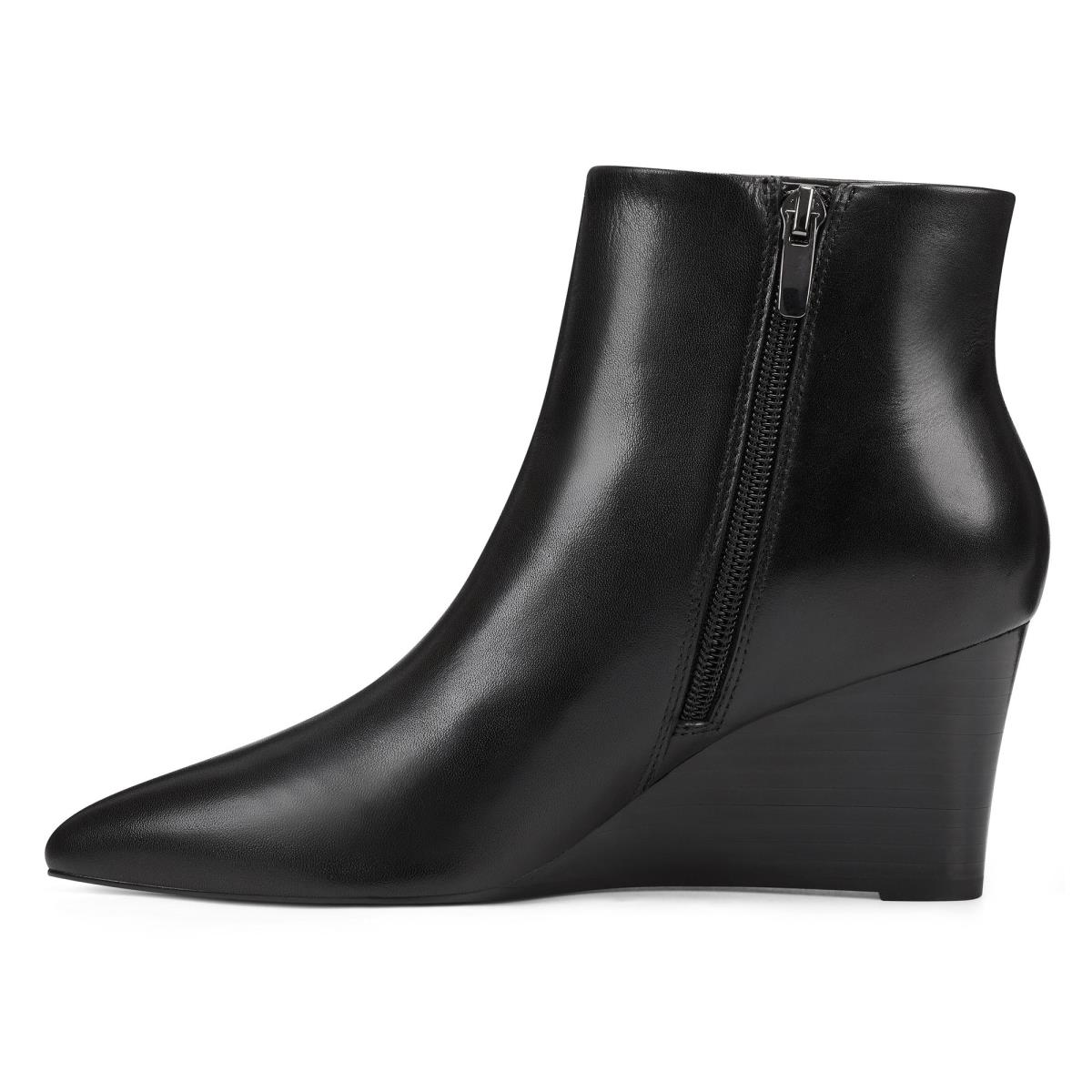 Nine West Carter Wedge Booties Black | ARBX41839