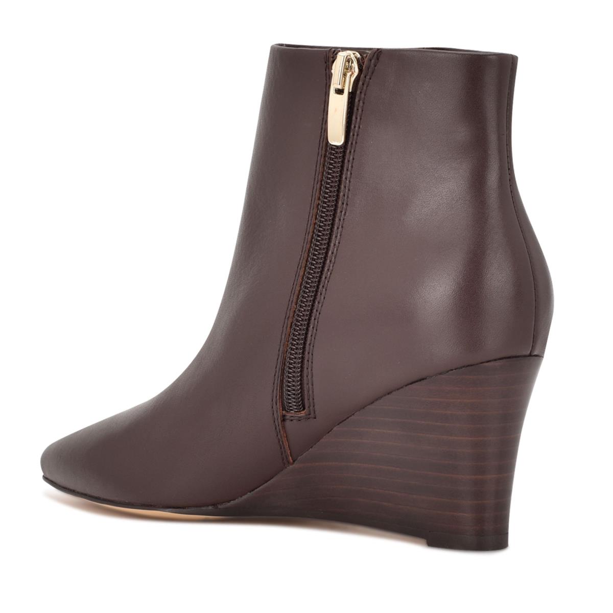 Nine West Carter Wedge Booties Brown | DCTA32075