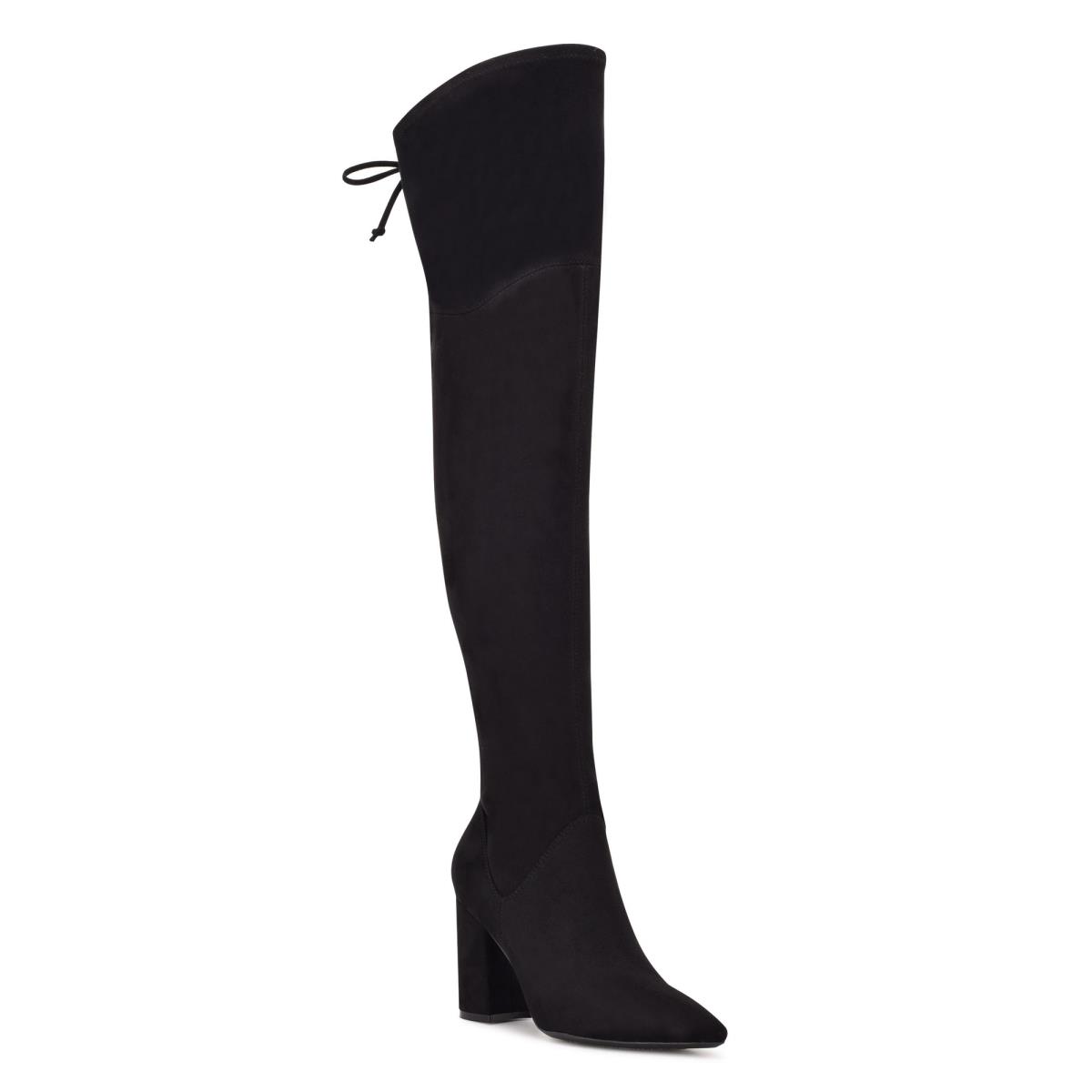 Nine West Ceeya 9x9 Over The Knee Heeled Boots Black | GLZX56913