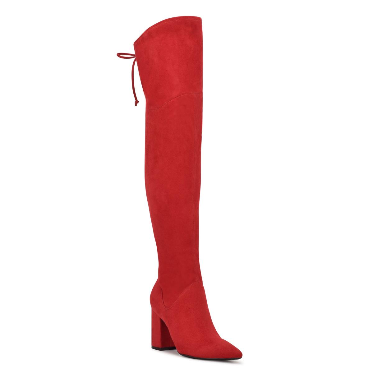 Nine West Ceeya 9x9 Over The Knee Heeled Boots Red | JYAU71493