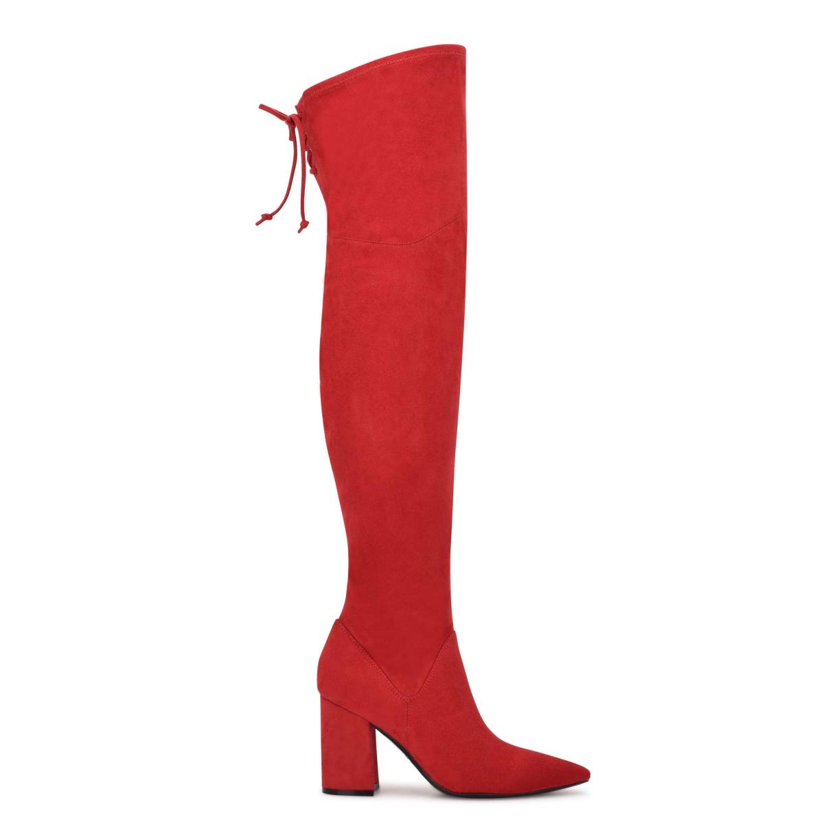 Nine West Ceeya 9x9 Over The Knee Heeled Boots Red | JYAU71493