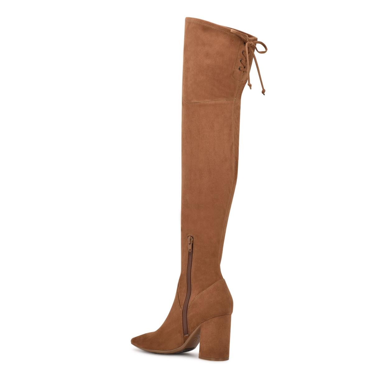 Nine West Ceeya 9x9 Over The Knee Heeled Boots Brown | KCTL16547