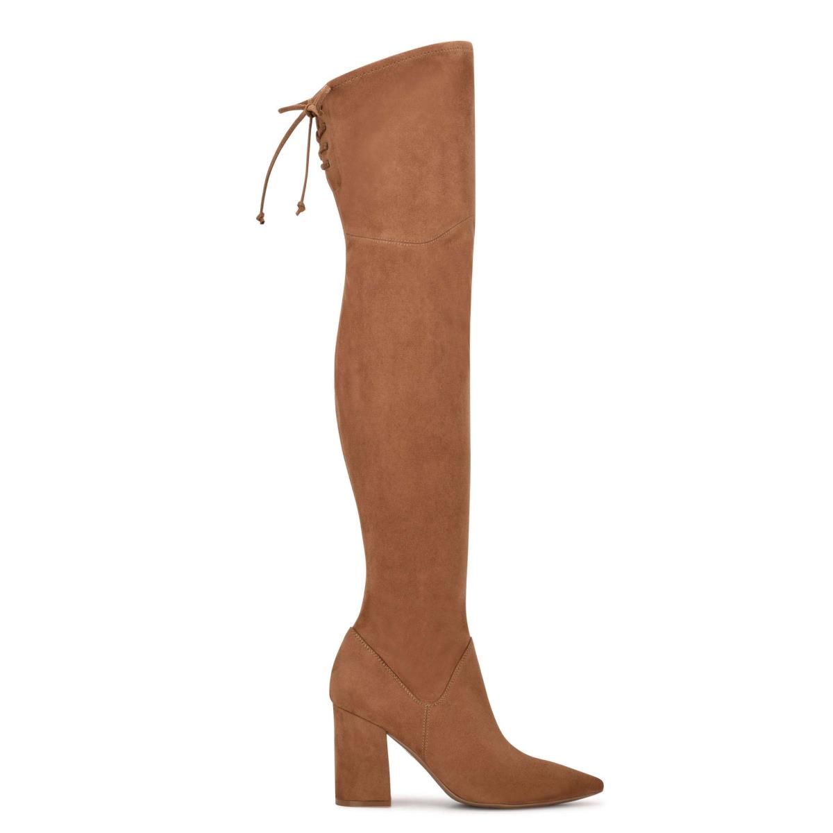 Nine West Ceeya 9x9 Over The Knee Heeled Boots Brown | KCTL16547