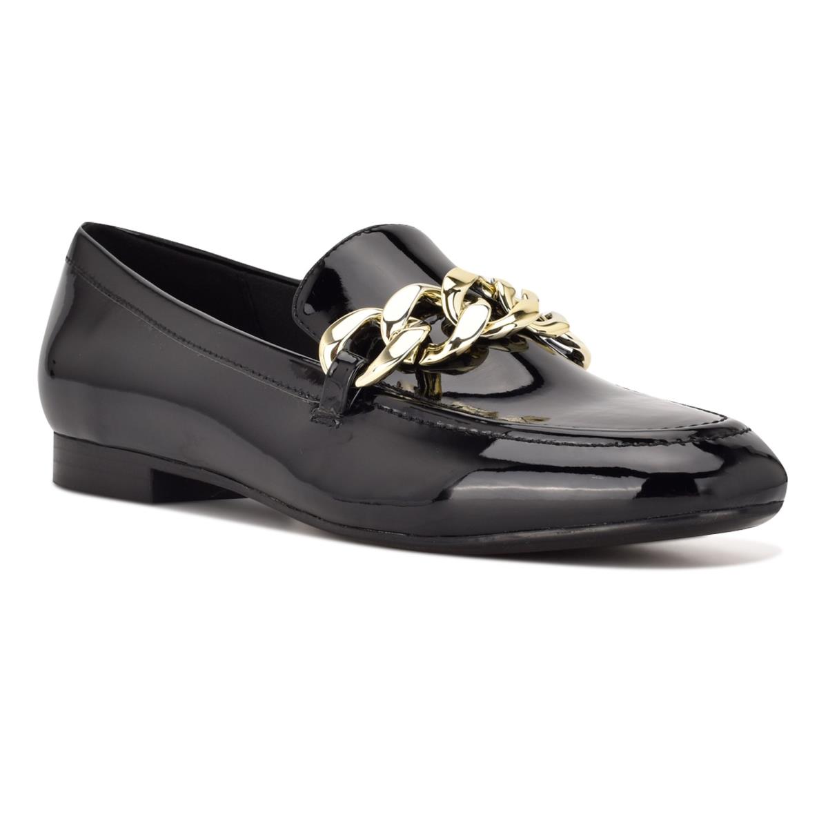 Nine West Chain Slip-On Loafers Black | FJHY96024