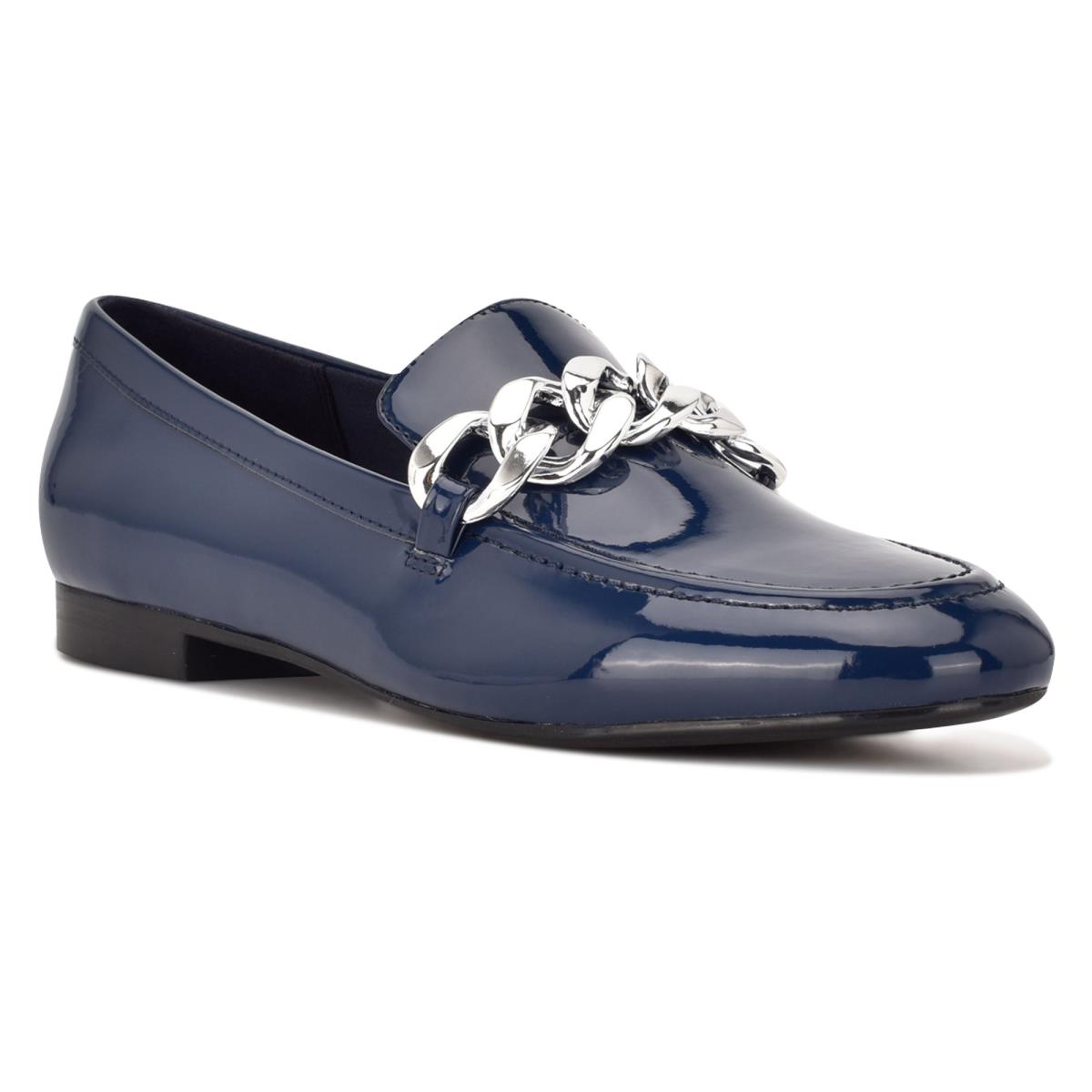 Nine West Chain Slip-On Loafers Blue | LNEJ69287