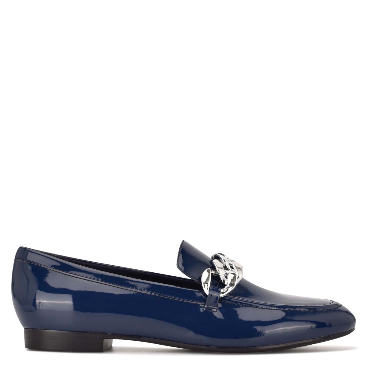 Nine West Chain Slip-On Loafers Blue | LNEJ69287