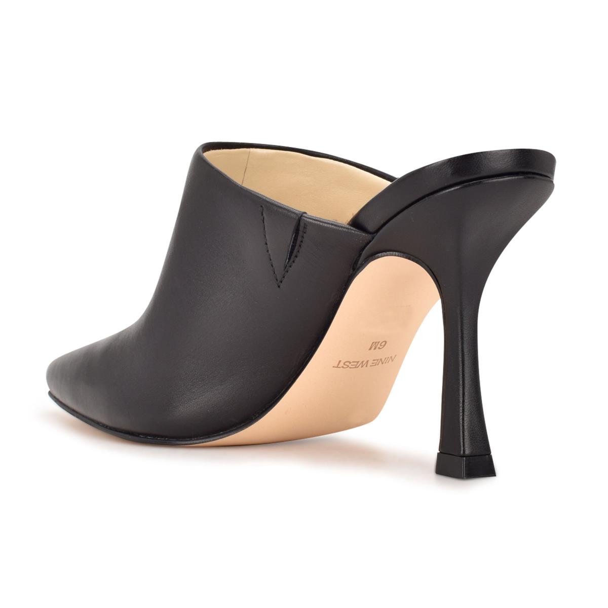 Nine West Ciao Heel Mules Black | QYSN04218