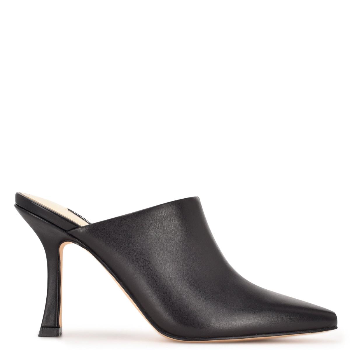 Nine West Ciao Heel Mules Black | QYSN04218