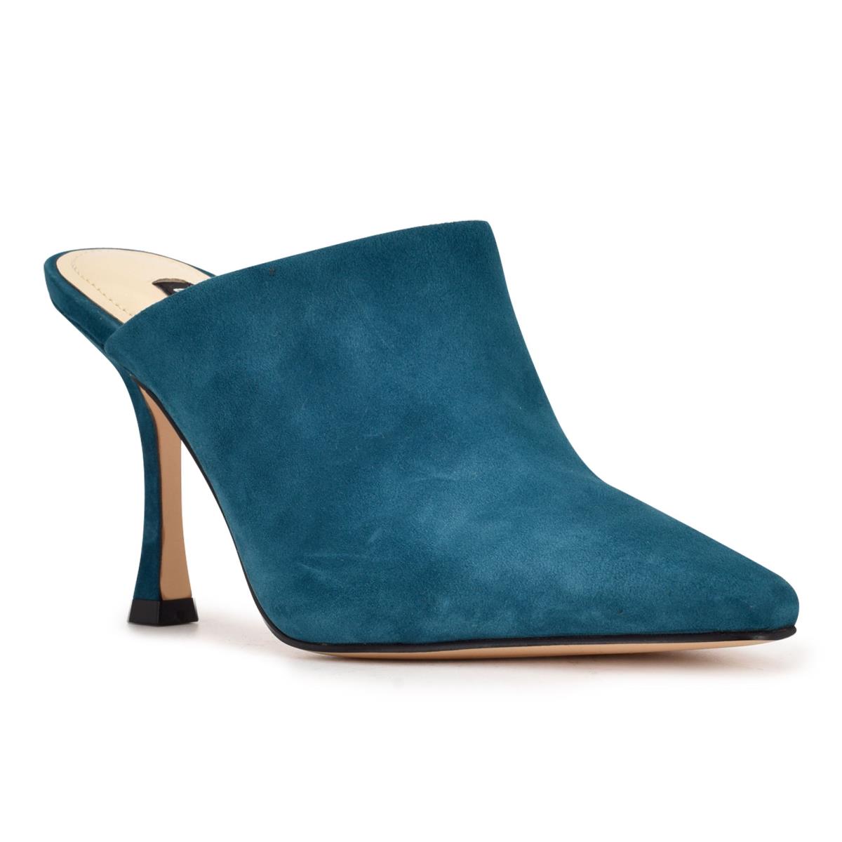 Nine West Ciao Heel Mules Turquoise | BLEC35986