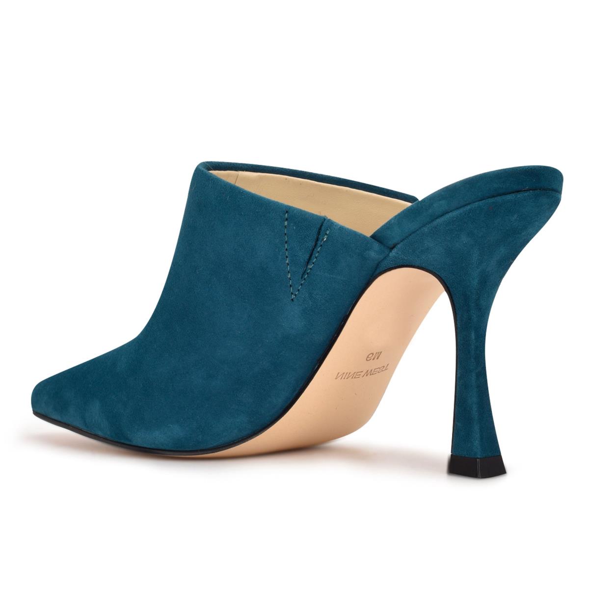 Nine West Ciao Heel Mules Turquoise | BLEC35986