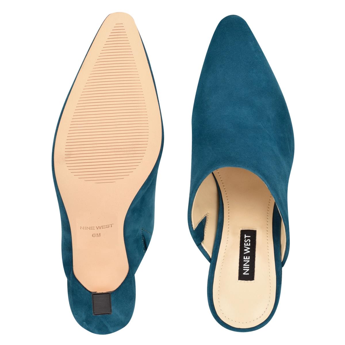 Nine West Ciao Heel Mules Turquoise | BLEC35986