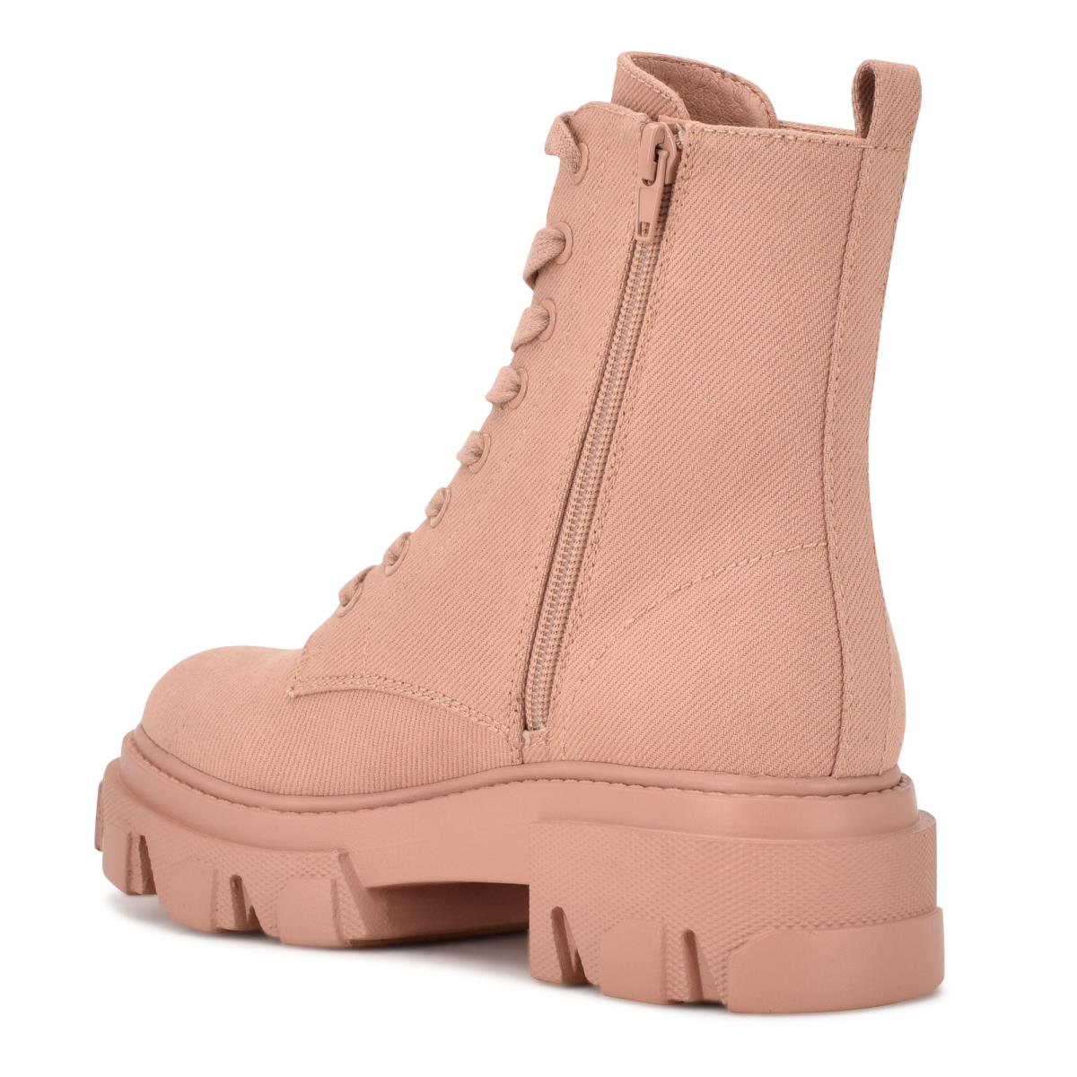 Nine West Clover Lug Sole Boots Pink | VGLJ82195