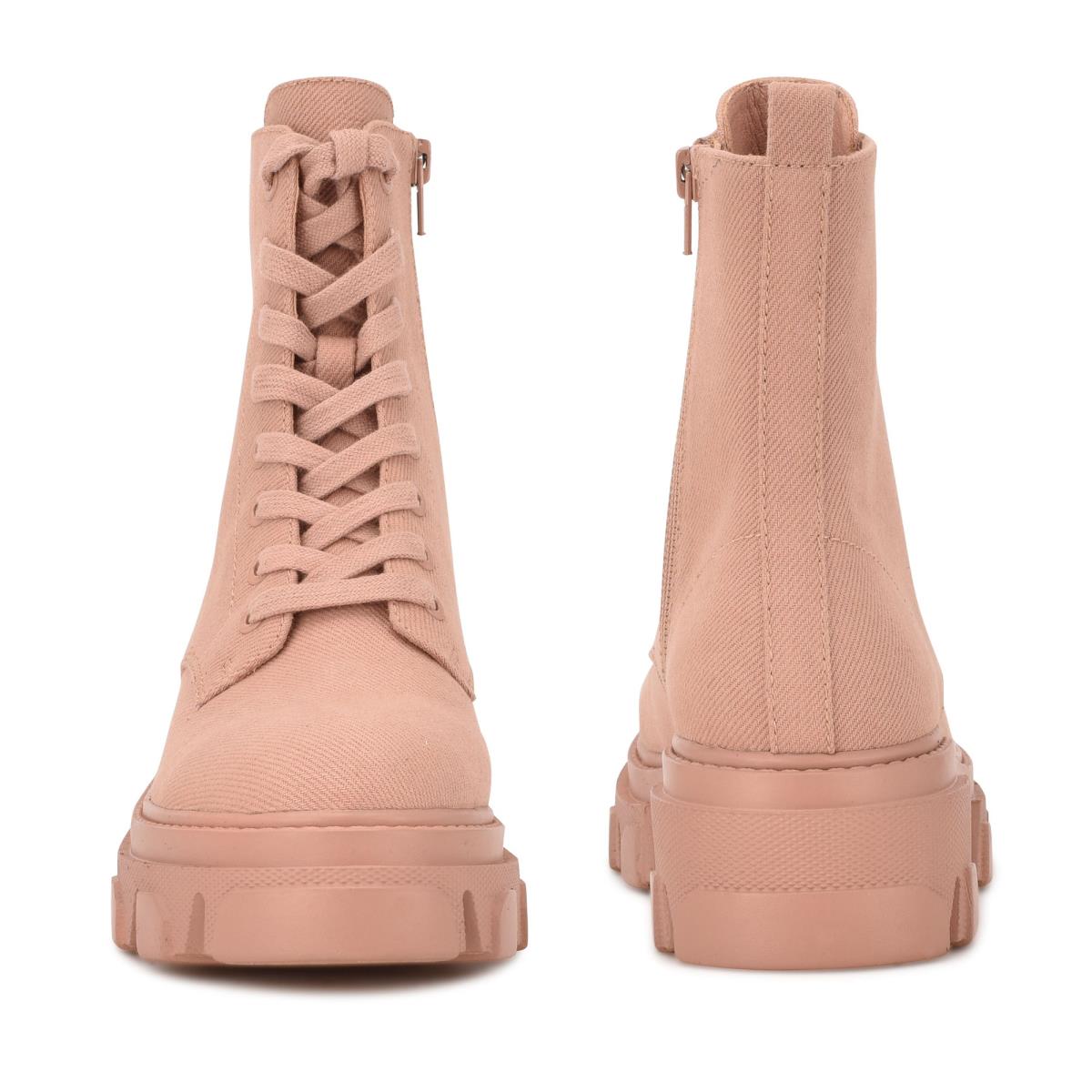 Nine West Clover Lug Sole Boots Pink | VGLJ82195