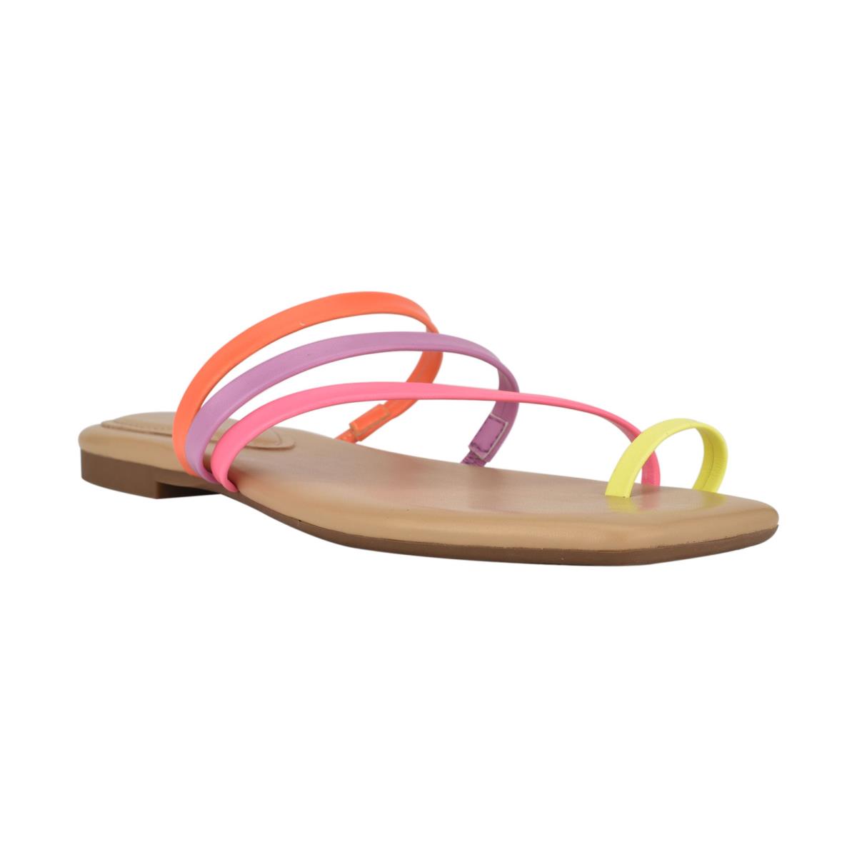 Nine West Darbie Flat Toe Ring Slide Sandals Multicolor | XSOA38701