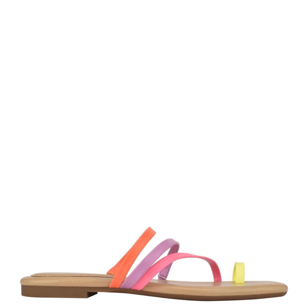 Nine West Darbie Flat Toe Ring Slide Sandals Multicolor | XSOA38701