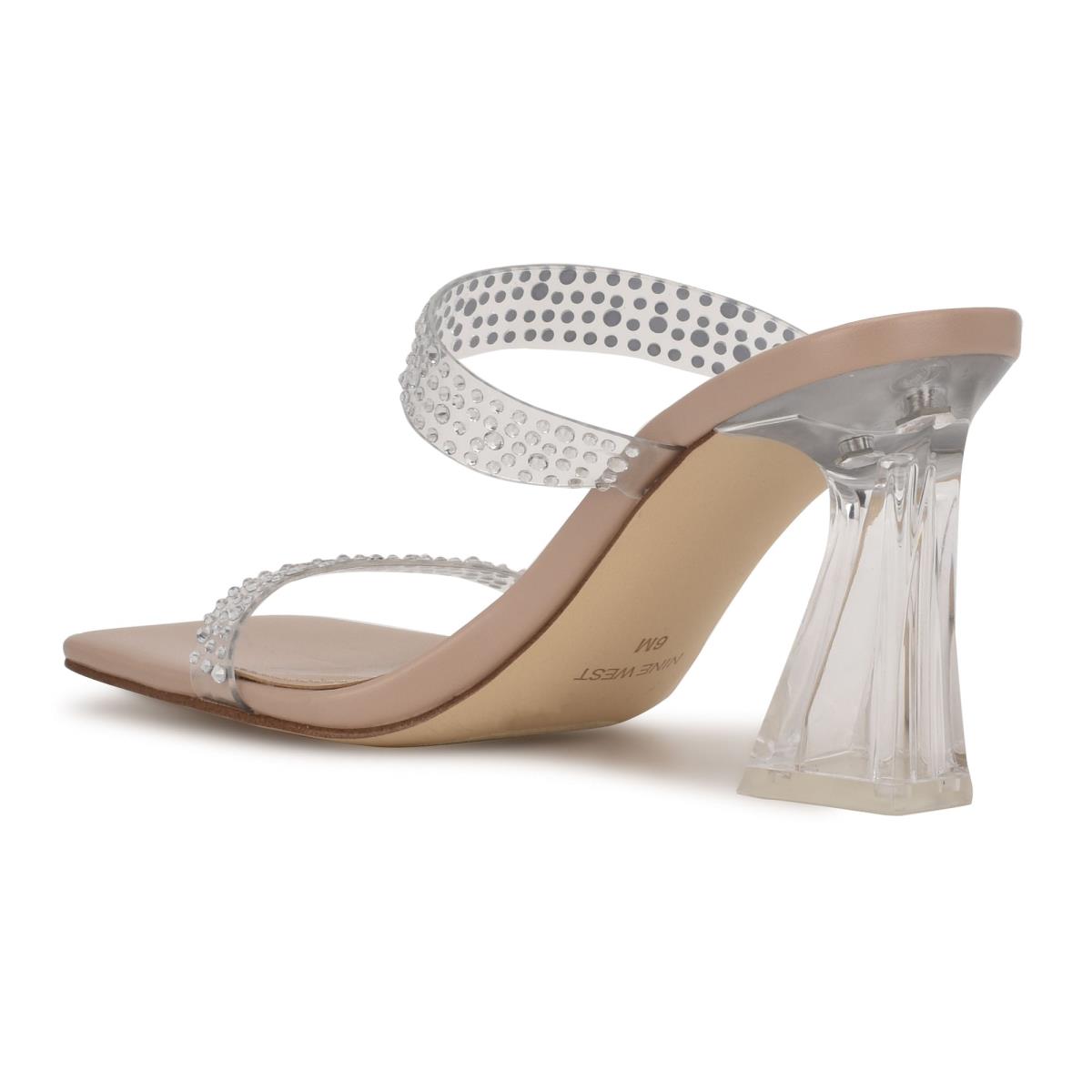 Nine West Darla Heeled Slide Sandals Beige | JOXC38075