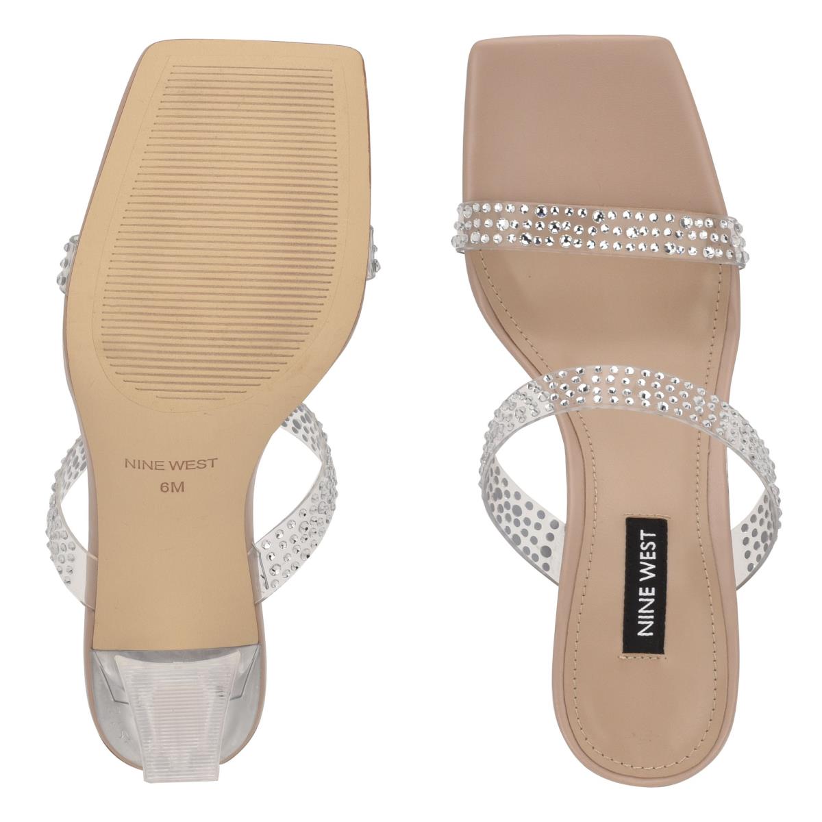 Nine West Darla Heeled Slide Sandals Beige | JOXC38075