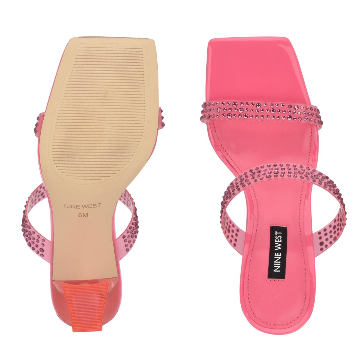 Nine West Darla Heeled Slide Sandals Pink | NEPQ06518