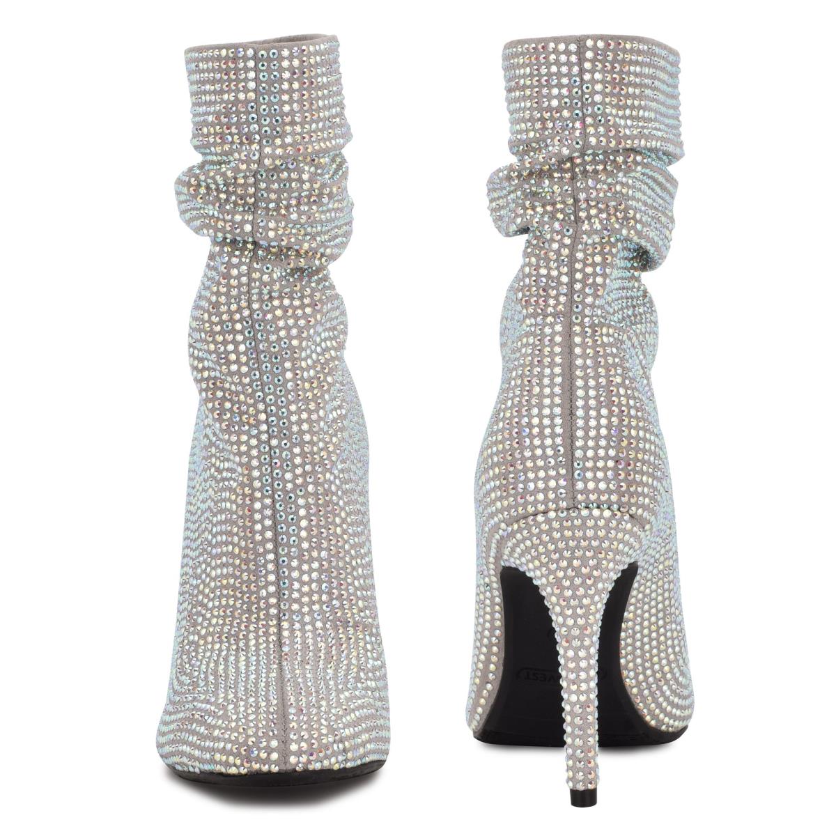 Nine West Dazzle Dress Booties Grey | OMEP29743