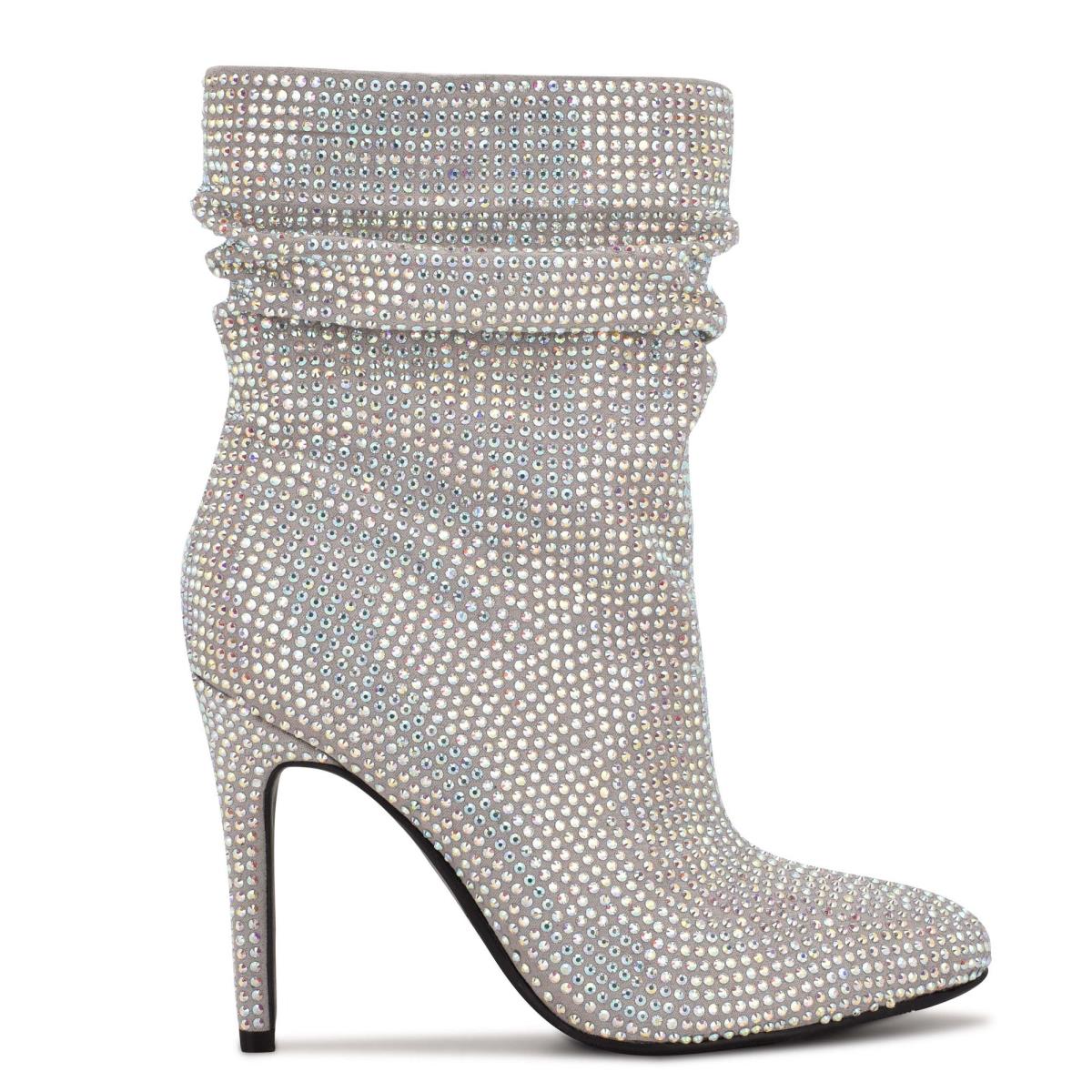 Nine West Dazzle Dress Booties Grey | OMEP29743