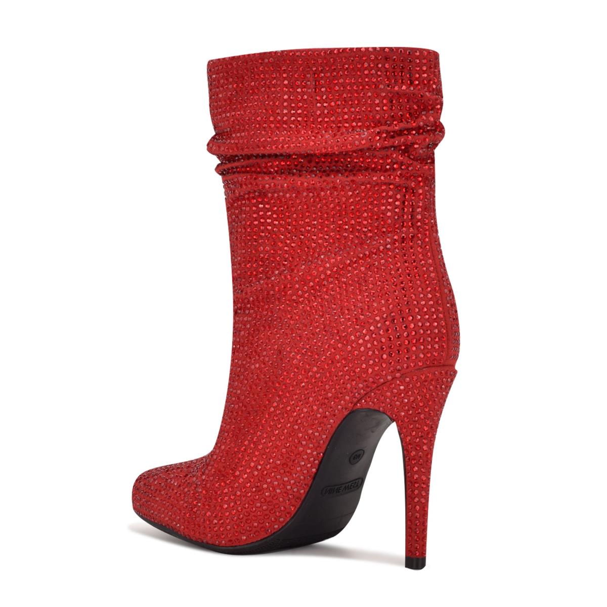 Nine West Dazzle Dress Booties Red | SMCT76152