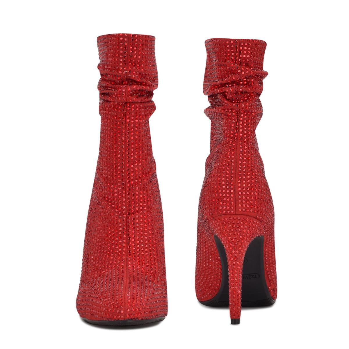 Nine West Dazzle Dress Booties Red | SMCT76152