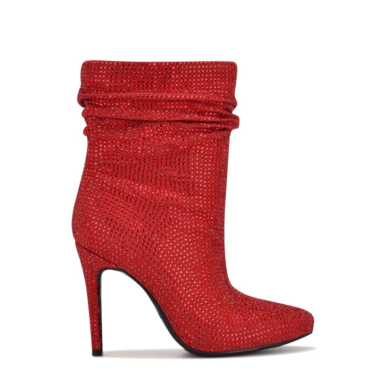 Nine West Dazzle Dress Booties Red | SMCT76152