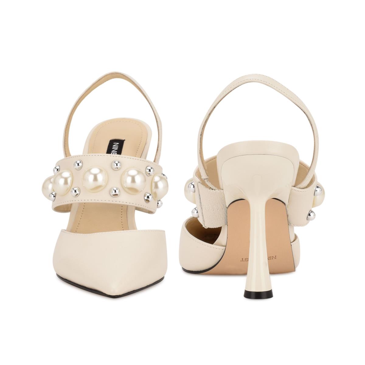 Nine West Debut Dress Slingback Pumps Cream | HJOI38940